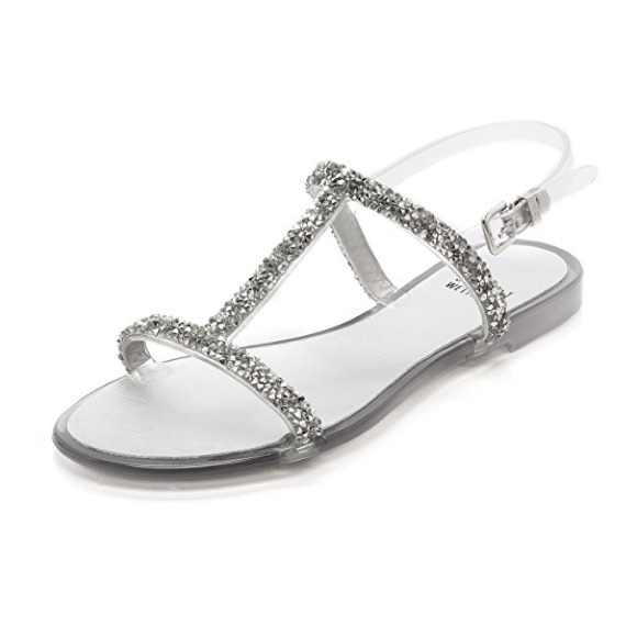 stuart weitzman crystal jelly sandals